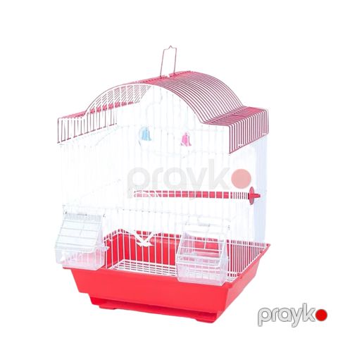 Qəfəs dəmir/plastik, 30х22х40 sm, qırmızı/ağ — Bakı