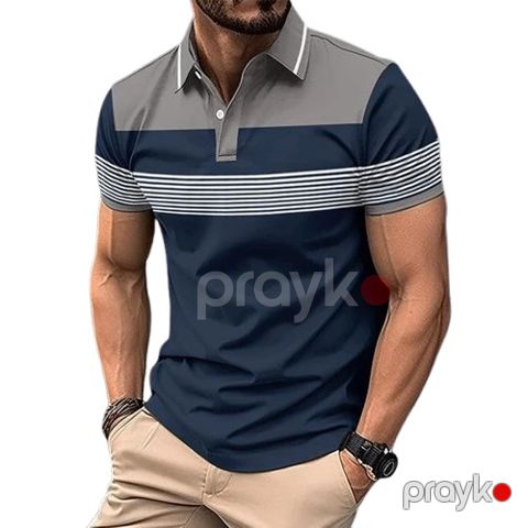 Kişilər üçün polo 58-1066, boz, poliester, ölçü 4XL — Bakı