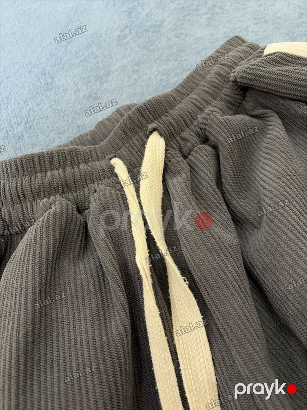 Unisex trikotaj şalvar – XL ölçü - Rəng: tünd boz (yanlarda krem — Şəxsi əşyalar, Bakı (3)