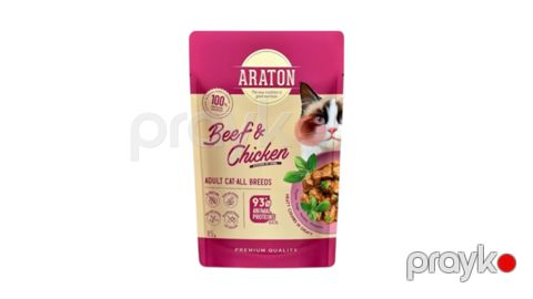 Araton Adult Cats All Breed with Beef and Chicken 85 g — Bakı