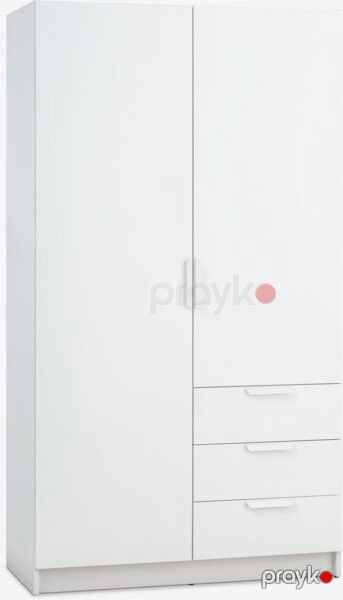 Şkaf Jysk Jenslev, DSP, ağ, 96x176x50 sm — Bakı