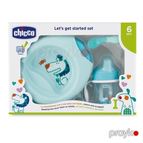 Yemək üçün hədiyyə dəsti Chicco 6+ ay, Mavi — Bakı