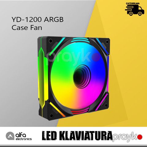 Argb Case Kuler "Loving Cool YD-1200" Black (Programmable Case Fan) — Bakı