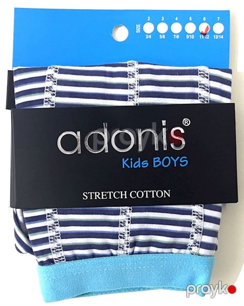 Oğlanlar üçün bokserlər Adonis 8698552800258, göy, pambıq/elastan, ölçü 7-8 yaş — Bakı