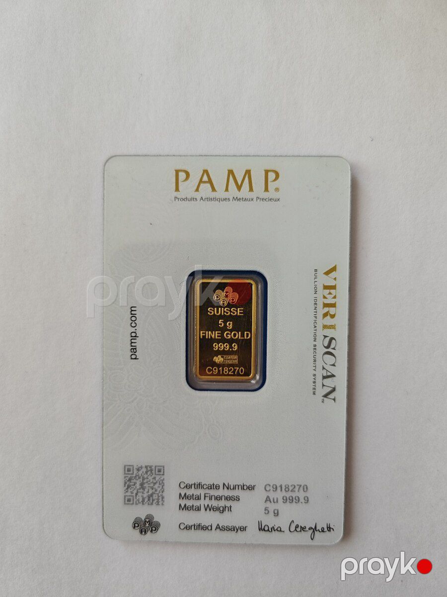 Pamp qızıl külçə 5 qram — Şəxsi əşyalar, Bakı (2)