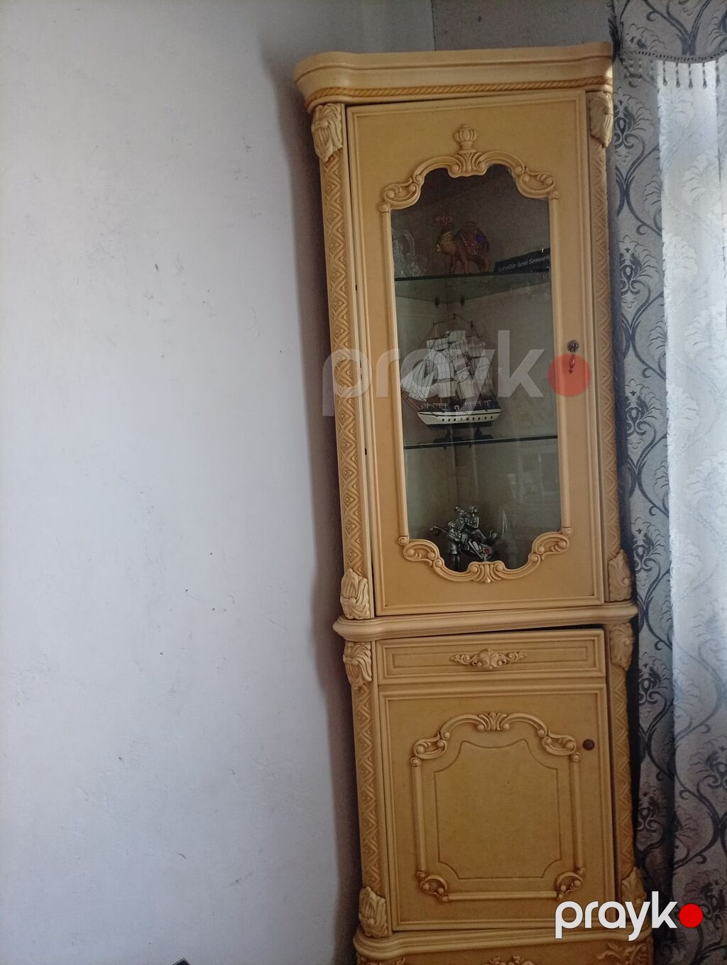 Klassik üslubda qonaq otağı mebel dəsti - Rəng: krem/bej, qızılı — Qonaq otağı üçün, Göyçay (2)