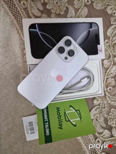 IPhone 16 Pro, 128 GB, Ağ, Zəmanət — Gəncə