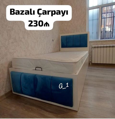 Bazalı çarpayı – 230₼ - Tək nəfərlik ölçü (təxmini 90×190 sm) — Çarpayılar