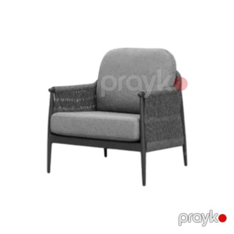 Bağ divanı Artie A095A, 1 oturacaq, 85x82x80 sm, metal karkas, taupe rəng — Bakı