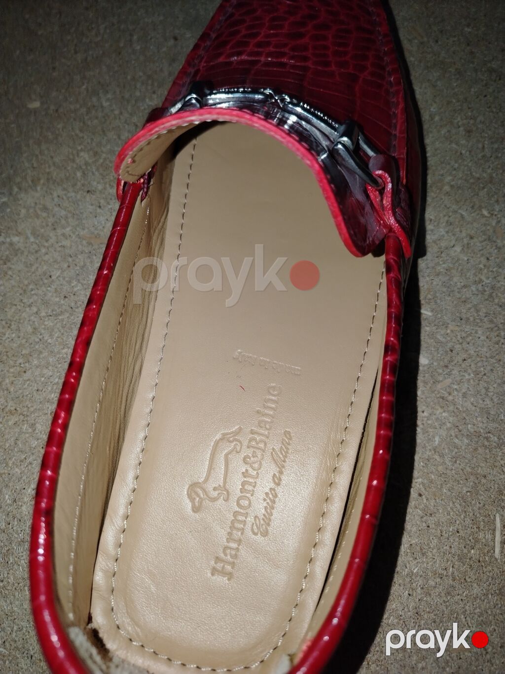 Qırmızı rəngli kişi loaferləri – Harmont & Blaine - Model: Loafer — Mokasin, Bakı (5)