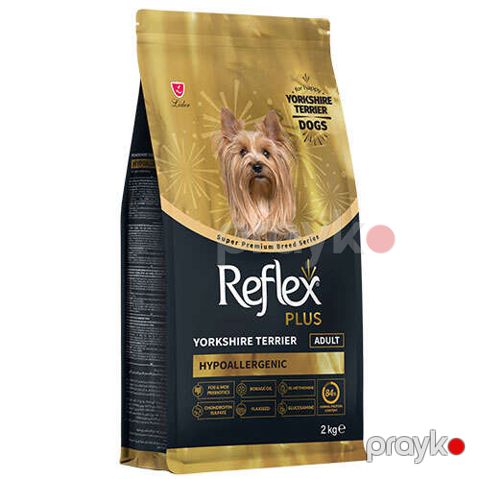 İtlər üçün quru yem Reflex Plus Yorkshire Terrier Adult Hypoallergenic, 2 kq — Bakı