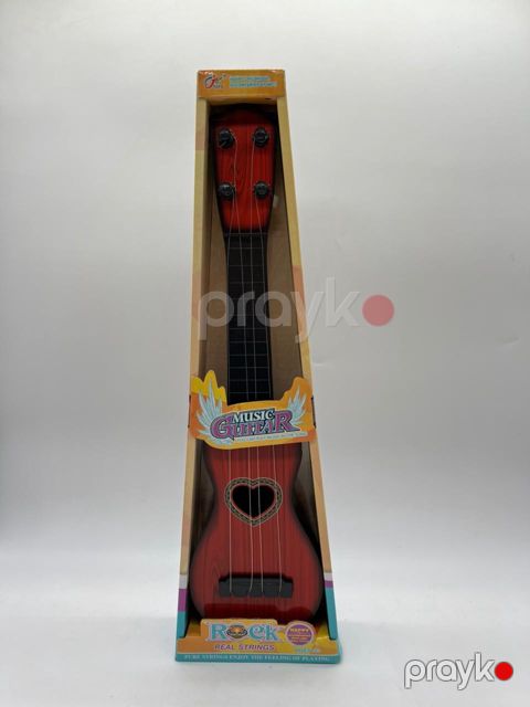 Uşaqlar üçün gitara P-42, plastik, narıncı/qara, 30 sm — Bakı