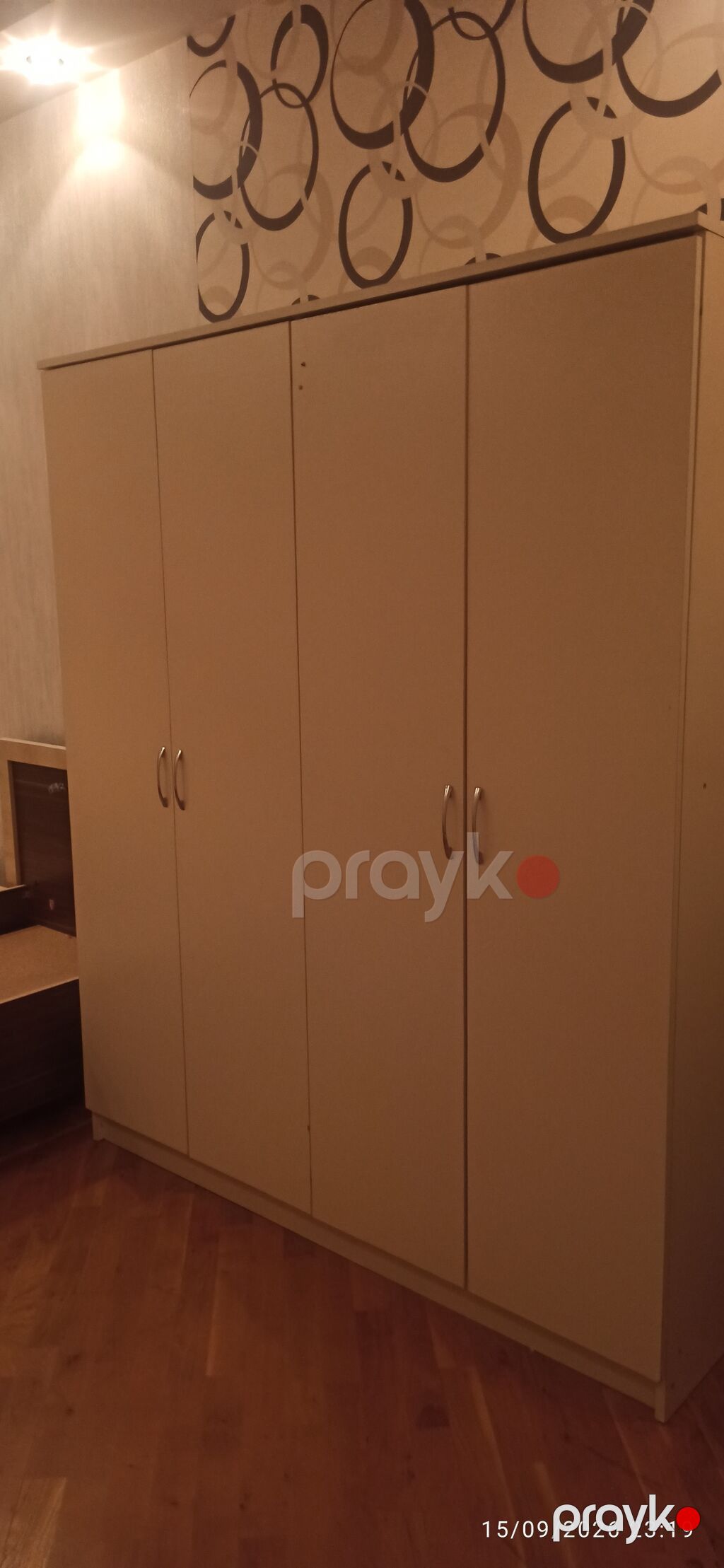 Dörd qapılı paltar dolabı - Rəng: krem/bej - Material: laminat/MDF — Şkaflar, Bakı (5)