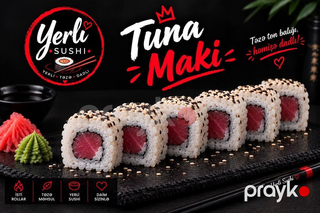 Yerli Sushi – Təzə dad, yerli keyfiyyət Sushi və fast‑food menyusu — Qida məhsulları, Digah (8)
