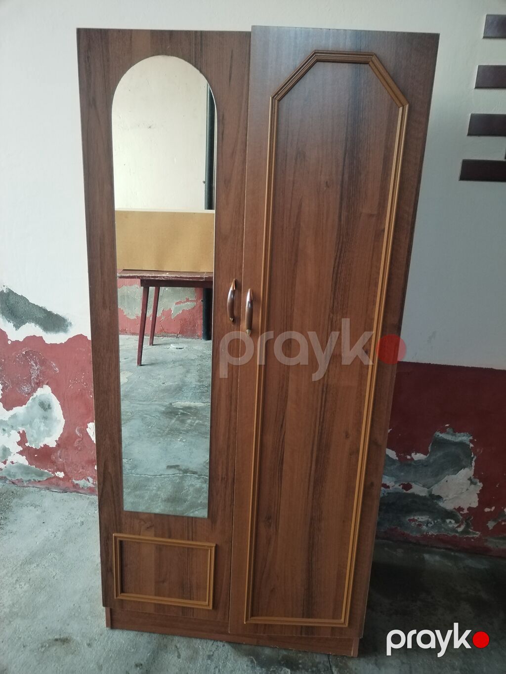 İkiqapılı paltar şkafı – güzgülü - Material: ağac teksturalı — Şkaflar, Digah (2)