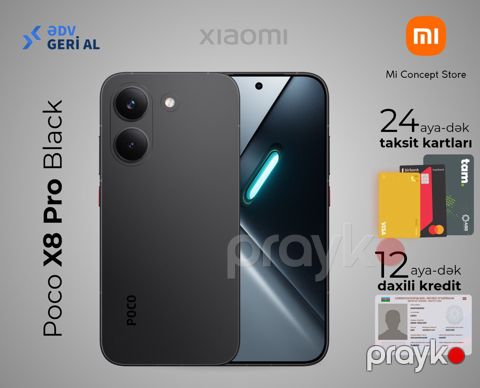 Xiaomi Poco X8 Pro Black 256GB/8GB — Bakı