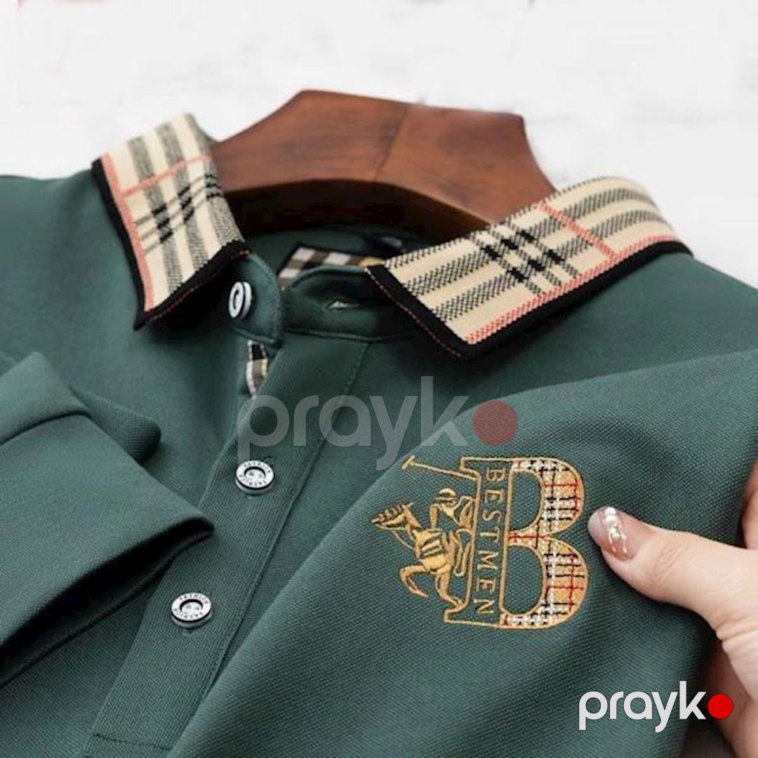 Kişilər üçün polo EB 857, yaşıl, pambıq, ölçü 3XL — Mallar, Bakı (3)