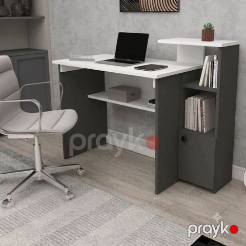 Yazı masası Mebelvero mv_13900403, laminat/LDSP, ağ/antrasit, 90x50x110 sm — Bakı