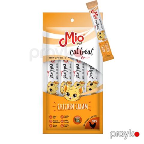 Pişiklər üçün məzə Mio Chicken Cream, 4x15 q — Bakı
