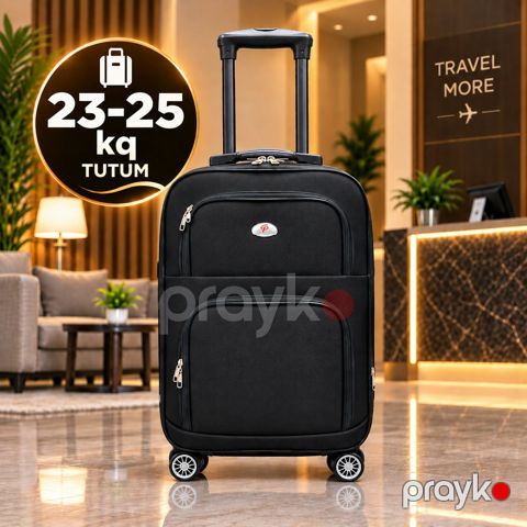 Çamadan 4 təkərli, qara, parça, ölçü 2XL — Bakı
