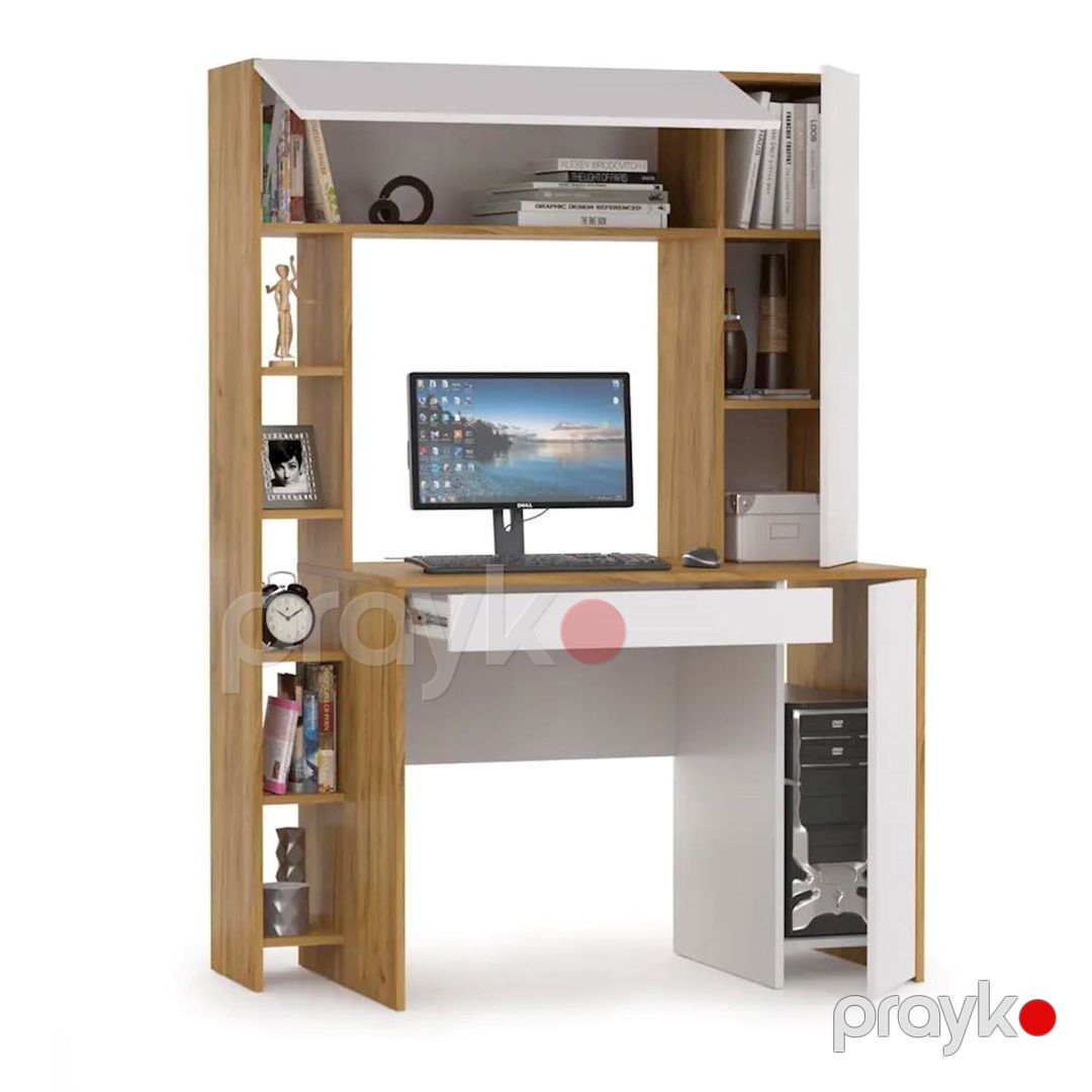 Yazı masası 3563_M2StolFullWhvot Ağ/Votan, Ldsp, 165x60x117 sm — Mallar, Bakı (3)