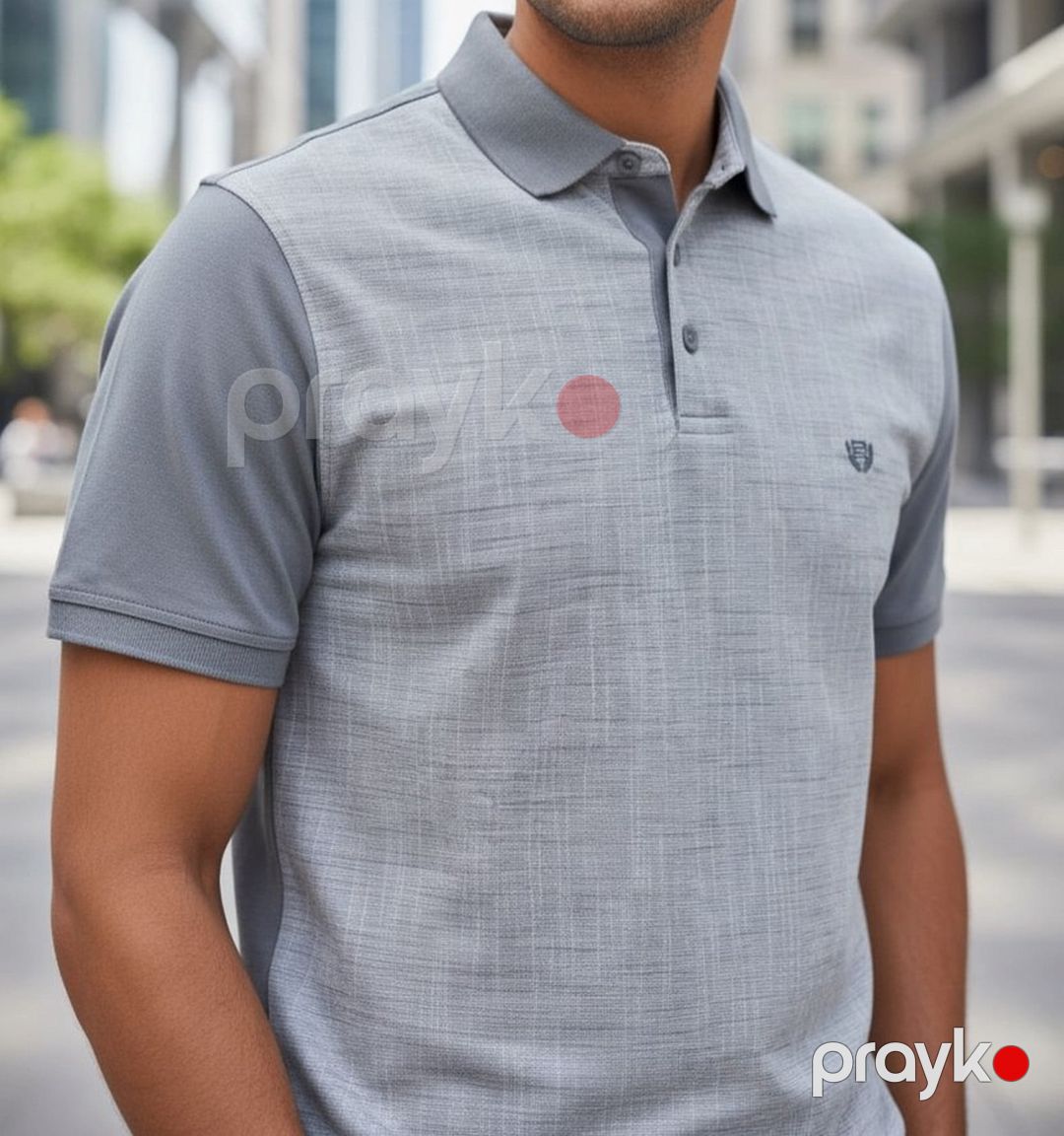 Kişilər üçün polo Konko ML_3042, boz, pambıq, ölçü XXL — Mallar, Bakı (2)