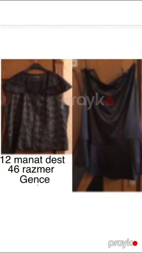 Qadın geyim dəsti – 46 razmer, Gəncə Qiymət: 12 manat (dəst) Her biri — Gəncə