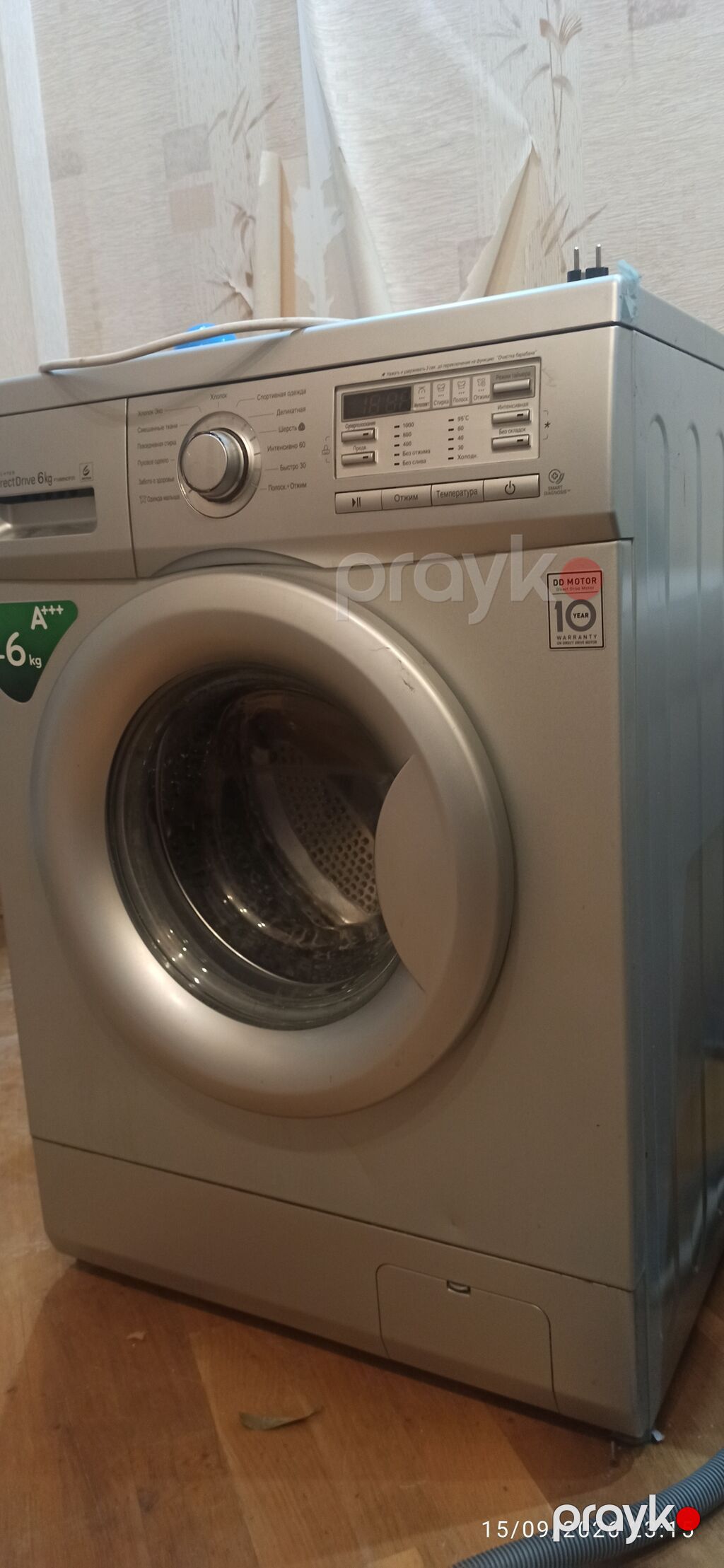 LG paltaryuyan maşın – Inverter Direct Drive, 6 kq Xüsusiyyətlər — Çamaşır maşınları, Bakı (4)