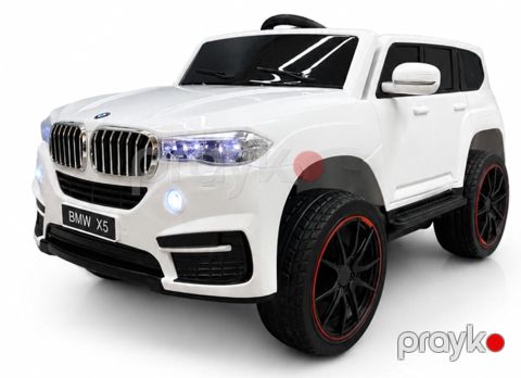 Uşaq elektrik avtomobili ABC 8 yaşa qədər 1 yer 7 km/s BMW-X5 ağ — Bakı