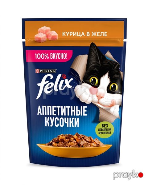 Nəm yem Felix, jeledə toyuq, 75 q — Bakı