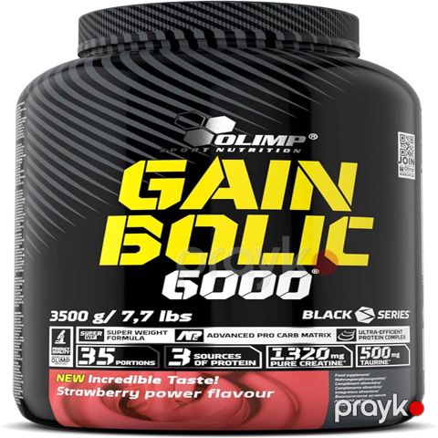 Kütlə yığmaq üçün qeyner Olimp Gain Bolic 6000 Strawberry, 3.5 kq — Bakı