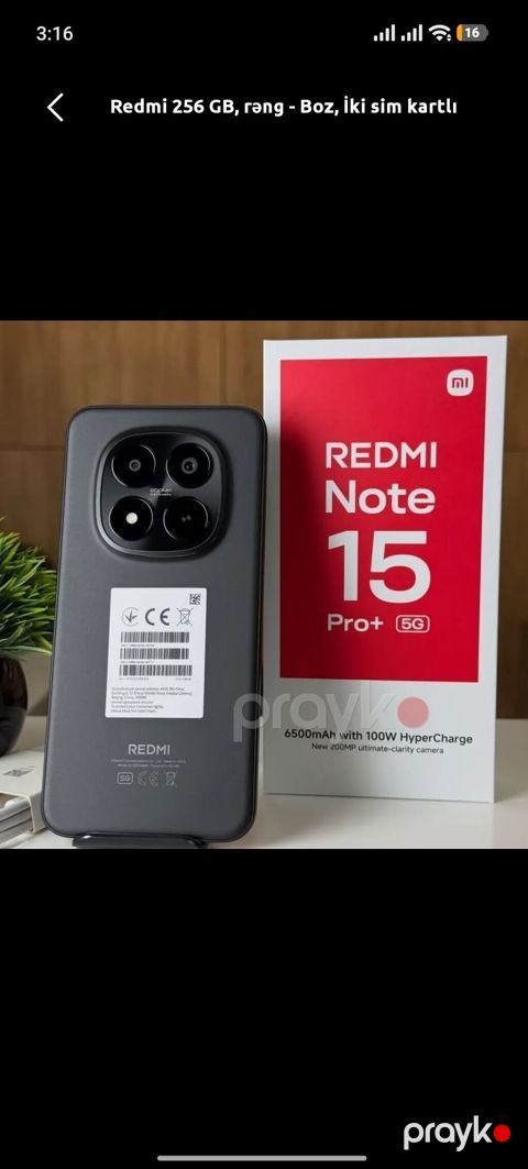 Redmi 256 GB, rəng - Boz, İki sim kartlı — Bakı