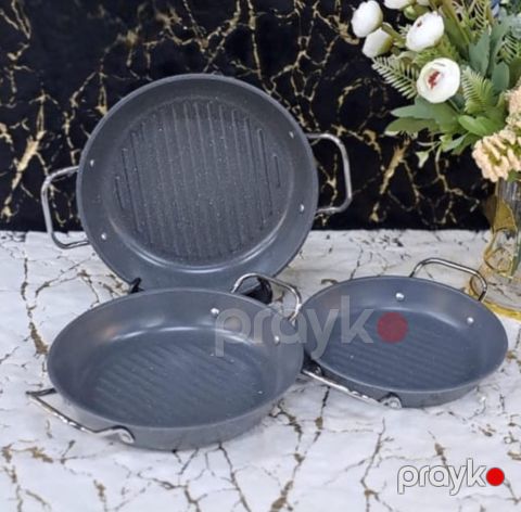 Tava dəsti, qapaqsız, boz, 20, 22, 24 sm — Bakı