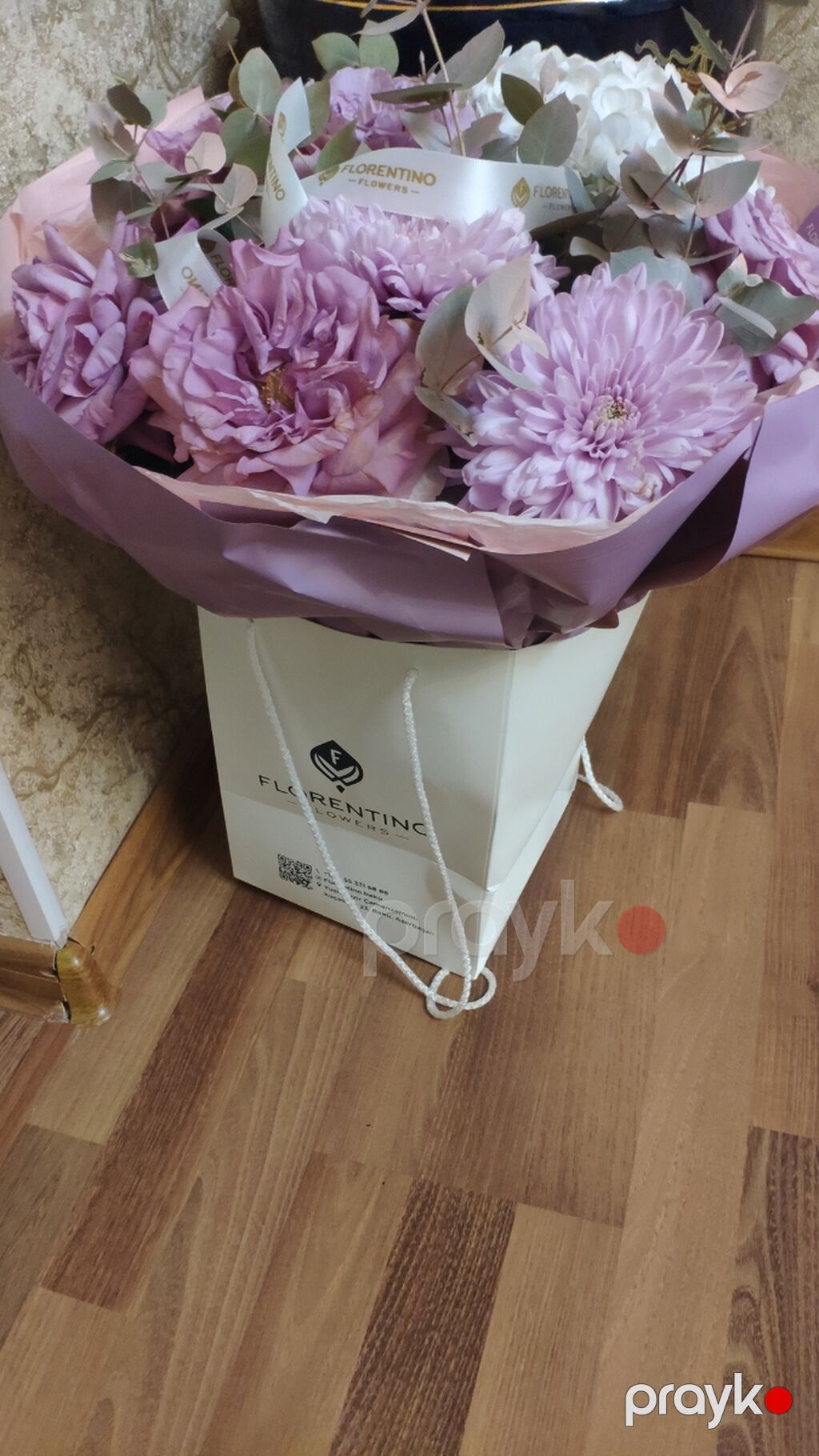 Lavanda tonlarında elegant buket - Tərkib: lavanda rəngli sprey — Çiçəklər, Bakı (2)