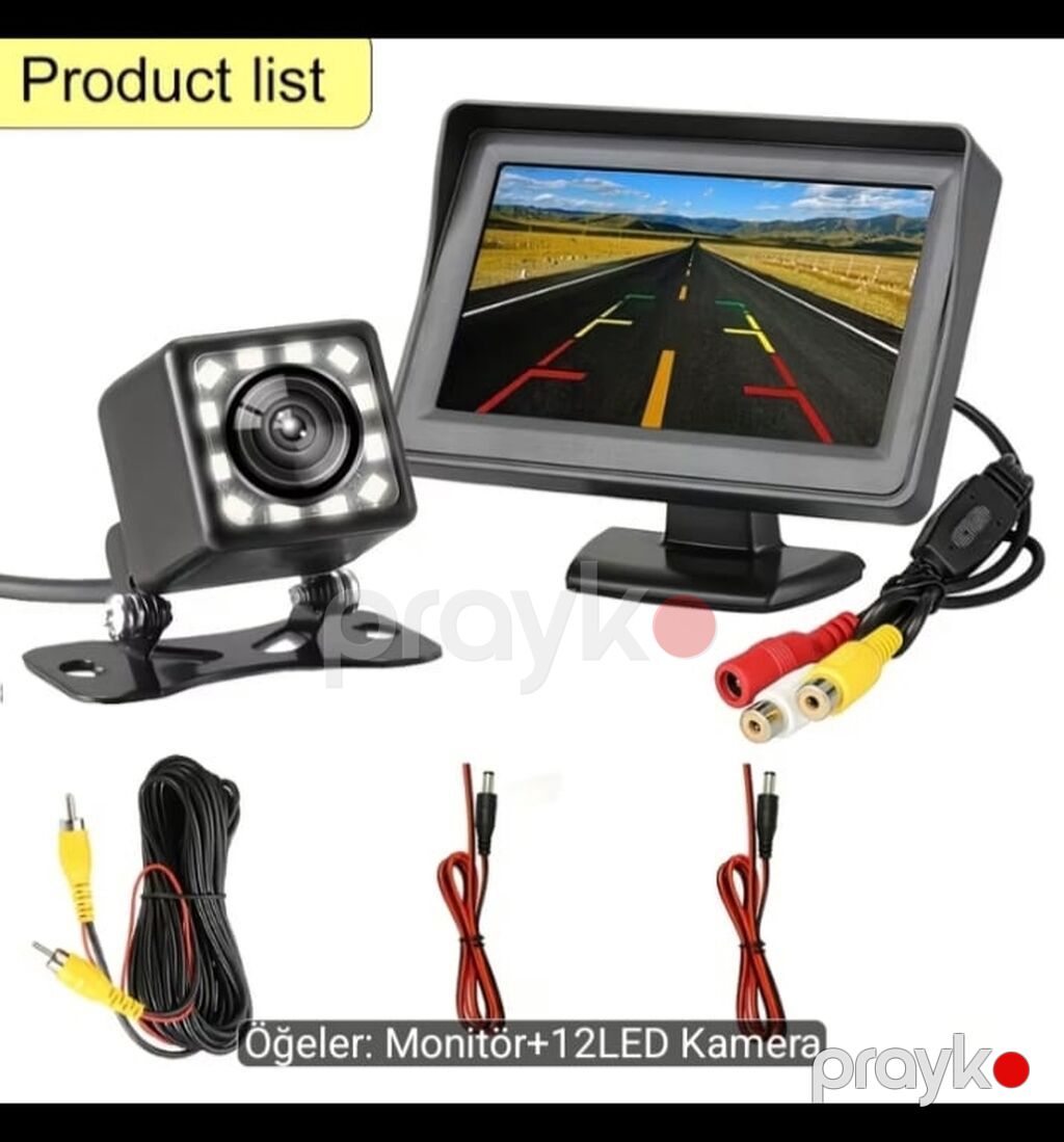 Üç kanallı avtomobil DVR sistemi və parklama monitor-kamera dəsti 1) — Video qeydediciləri, Mingəçevir (6)