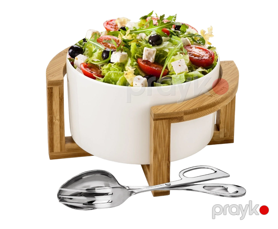 Salat qabı üçün altlıq Wilmax 771107/A, 27x11.5 sm, bambuk, bej — Mallar, Bakı (2)