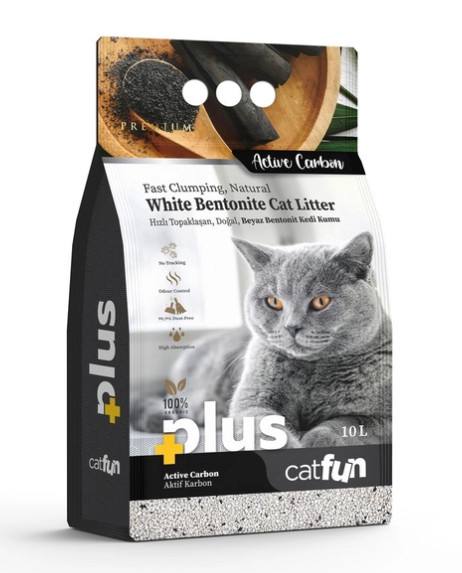 Topalaşan doldurucu pişiklər üçün CatFun Plus aktivləşdirilmiş kömürlü 10 l - 8683655071605 — Bakı
