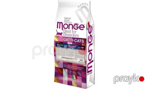 Pişiklər üçün quru yem Monge Bwild Low Grain, qaz əti ilə, 10 kq