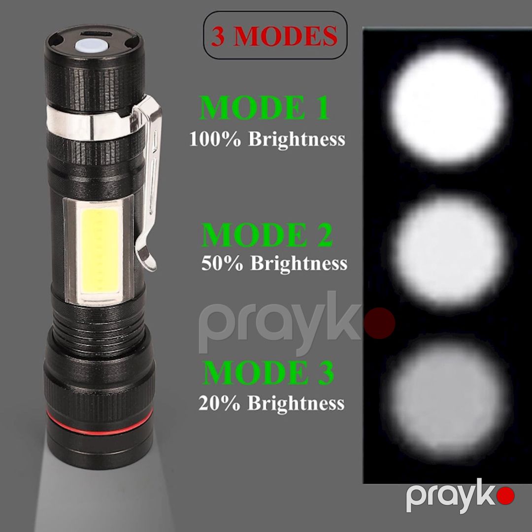 Əl fənəri Care 4 Small Sun Zoom ZY-520, 1000 lm, alüminium, 190 q, qara — Mallar, Bakı (2)