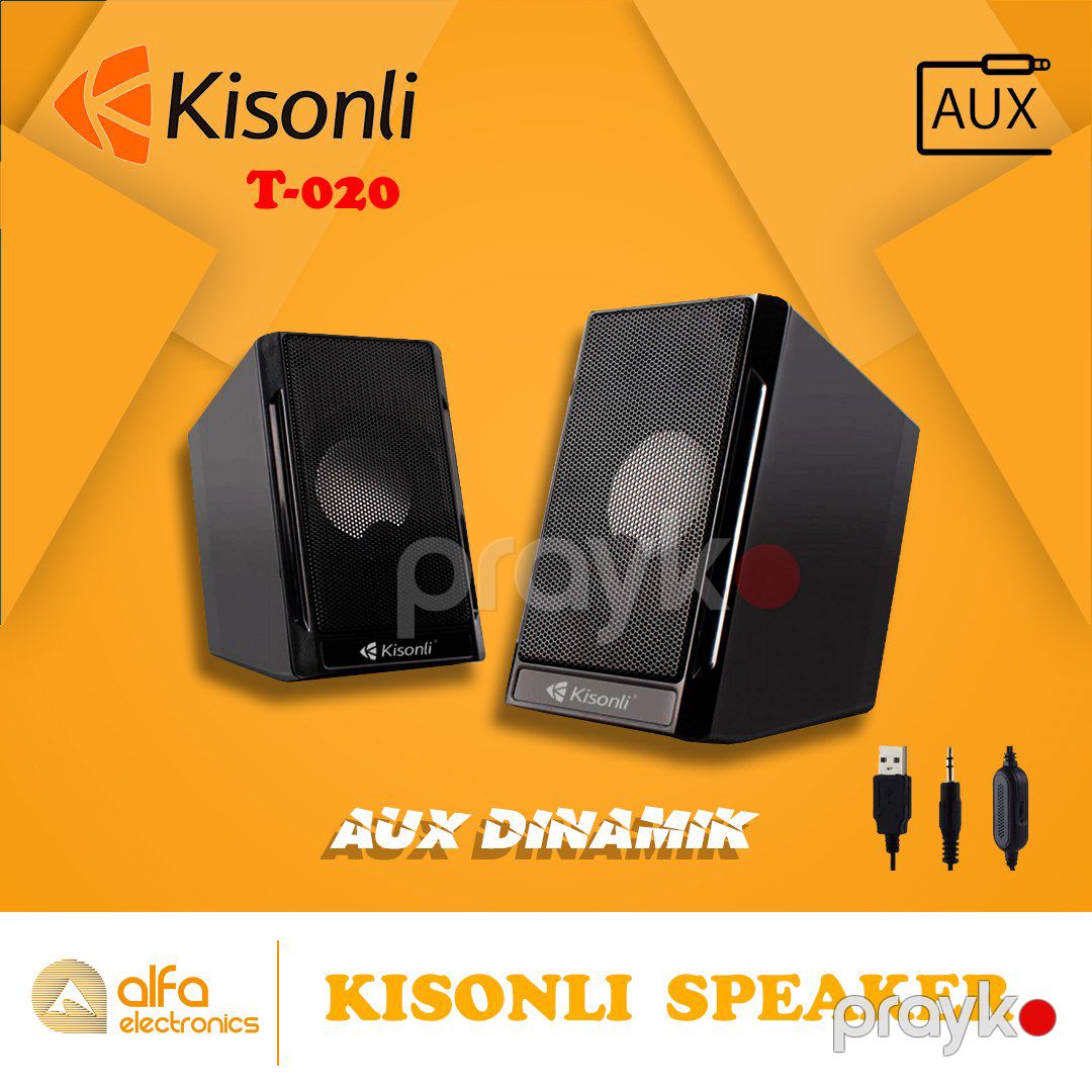Stereo Dinamik "Kisonli T020" (Usb Aux səs gücləndirici) — Səs texnikası, Bakı (3)