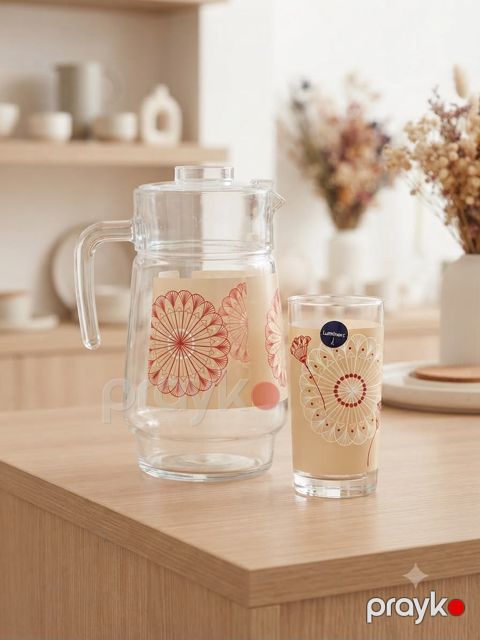 Luminarc Dekanter Dəsti, Dekanter və Stəkanlar, bərkidilmiş şüşə, 1600 ml, 7 ədəd — Bakı