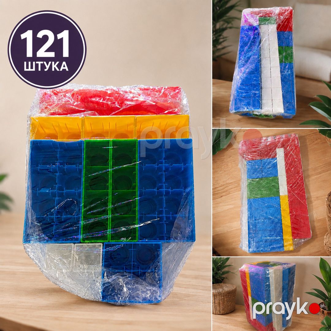 Blok konstruktor, plastik, rəngbərəng, 121 element — Mallar, Bakı (2)