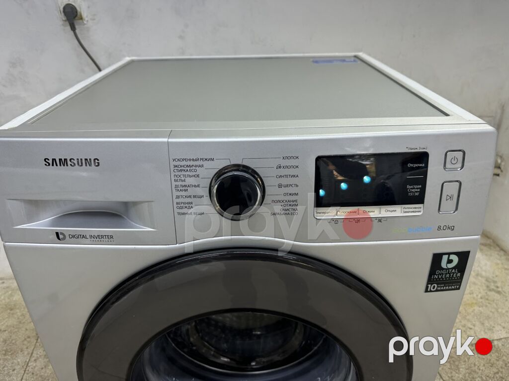 Samsung 8 KG ideal vəziyyətdə heç bir problemi yoxdur tam səssiz — Çamaşır maşınları, Bakı (2)