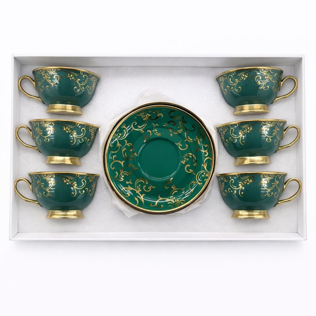 Çay dəsti 17278339, keramika, yaşıl, 6 nəfərlik — Mallar, Bakı