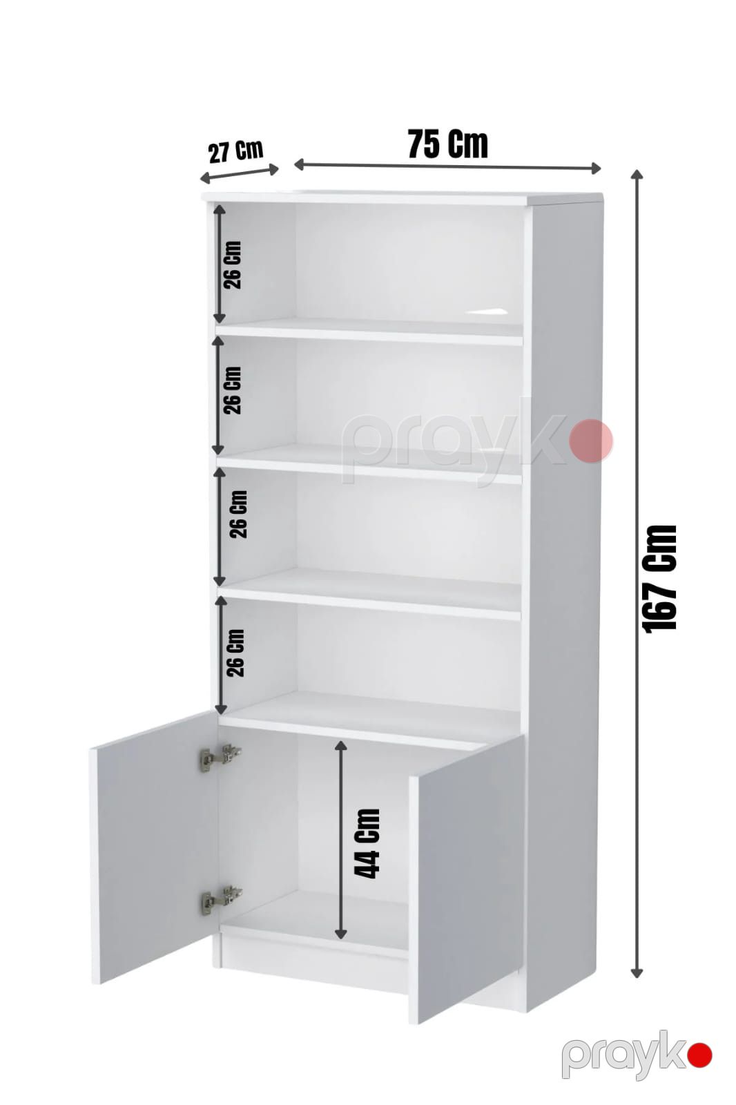 Stellaj ev_13900556, LDSP/laminat, ağ, 27x167x75 sm — Mallar, Bakı (2)