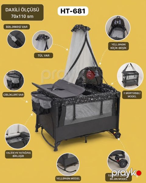 Park yataq daşına bilən 70x110 — Bakı