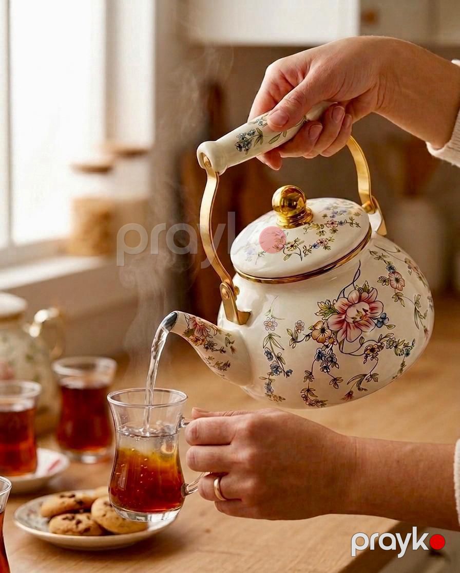 Çaydan, gül naxışlı, 2.5 L NP17 — Mallar, Bakı (2)