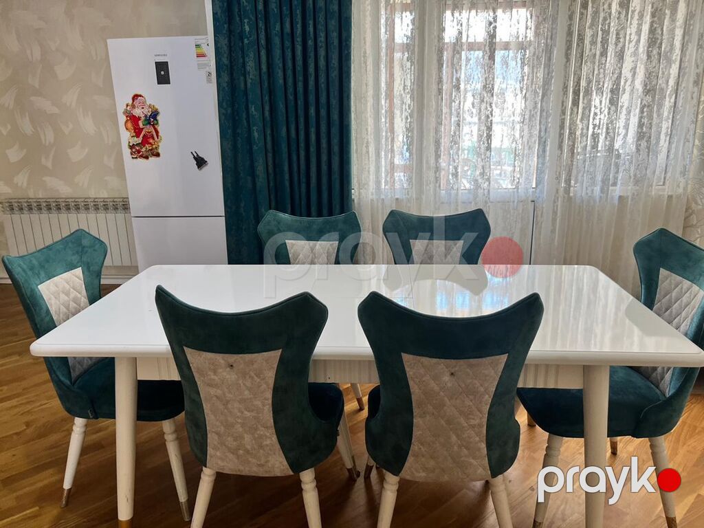 Ağ yemək masası və 6 stul dəsti - Komplekt: 1 masa + 6 stul - Dizayn — Masalar və stullar, Bakı (3)