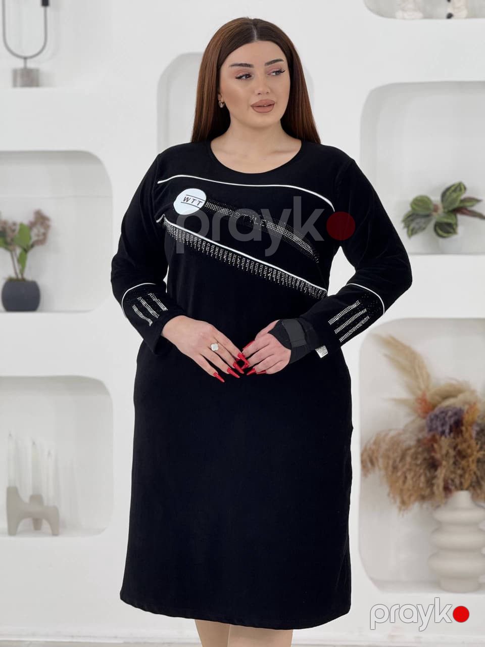 Gündəlik don, qara, velür, ölçü 4XL — Gündəlik paltarlar, Bakı (3)