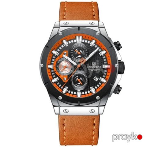 Qol saatı kişilər üçün Naviforce NF8027L Silver/Black/Orange — Bakı